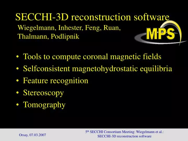 secchi 3d reconstruction software