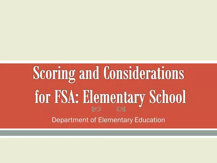 scoring and considerations for fsa elementary school