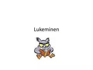 Lukeminen