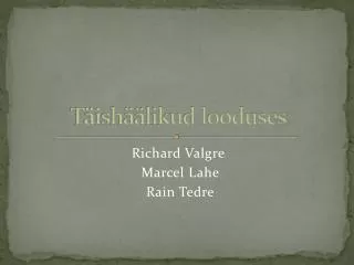 t ish likud looduses