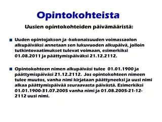 opintokohteista