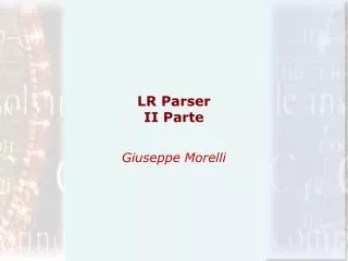 lr parser ii parte