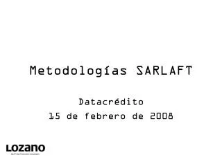 metodolog as sarlaft