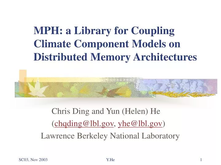 mph a library for coupling climate component models on distributed memory architectures