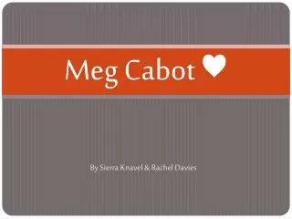 Meg Cabot ?