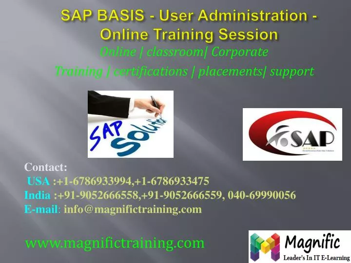 sap basis user administration online training session
