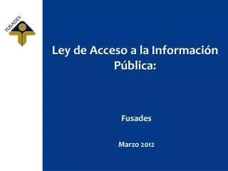 ley de acceso a la informaci n p blica