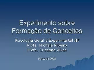 experimento sobre forma o de conceitos