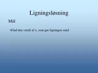 ligningsl sning