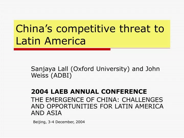 china s competitive threat to latin america