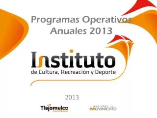 programas operativos anuales 2013