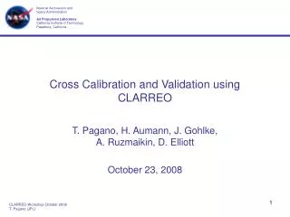 Cross Calibration and Validation using CLARREO