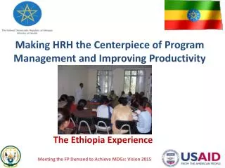Making HRH the Centerpiece of Program Management and Improving Productivity