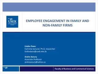Employee engagement in family and non-family firms