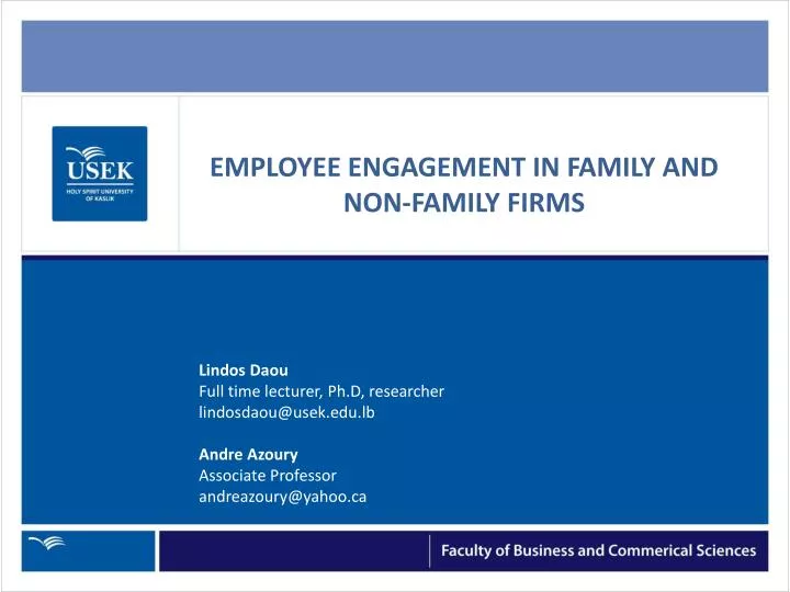 employee engagement in family and non family firms