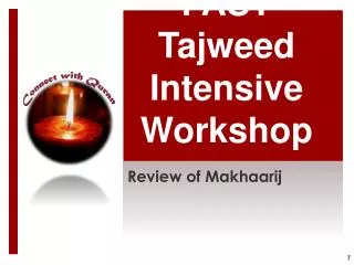 FAST Tajweed Intensive Workshop