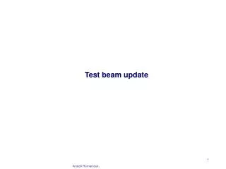 Test beam update