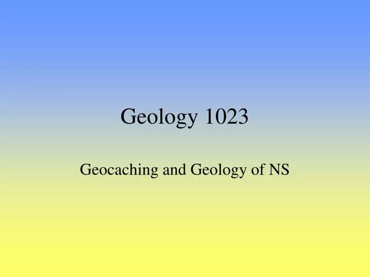 geology 1023