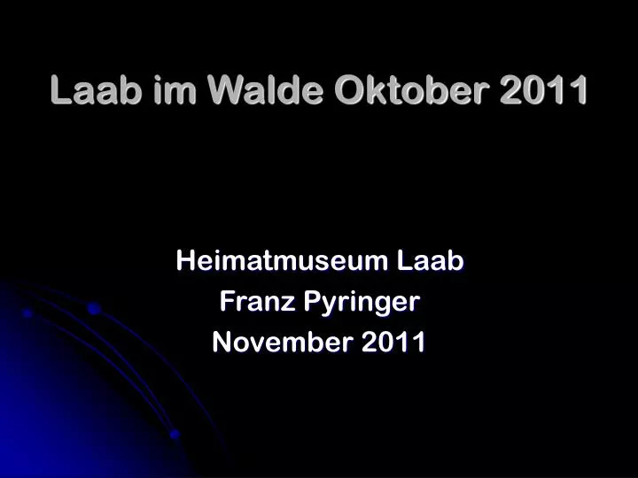 laab im walde oktober 2011