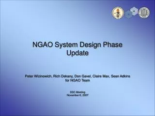 NGAO System Design Phase Update