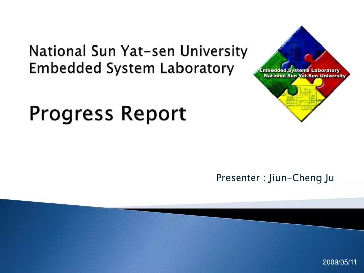 national sun yat sen university embedded system laboratory progress report