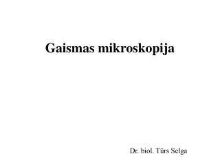 gaismas mikroskopija