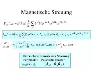 Magnetische Streuung