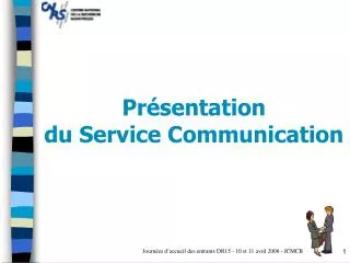 pr sentation du service communication