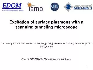 Excitation of surface plasmons with a scanning tunneling microscope