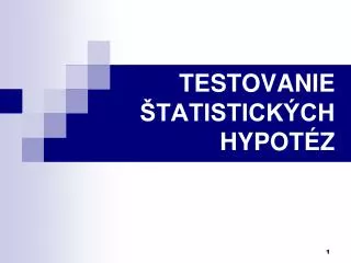 testovanie tatistick ch hypot z