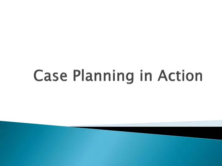 case planning in action