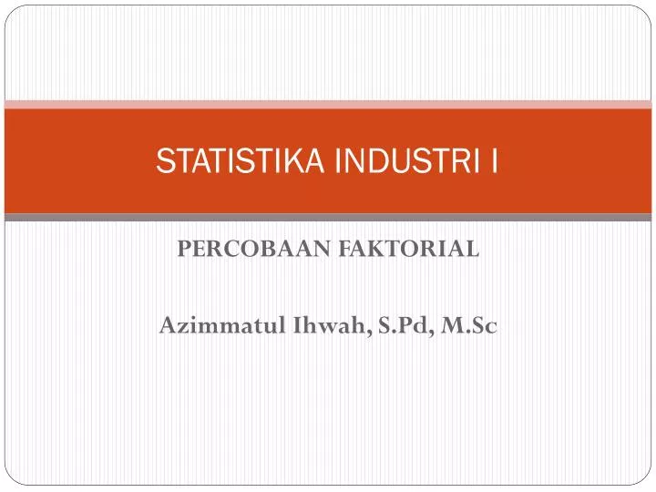 statistika industri i