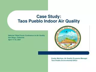 Case Study: Taos Pueblo Indoor Air Quality