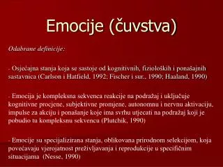emocije uvstva