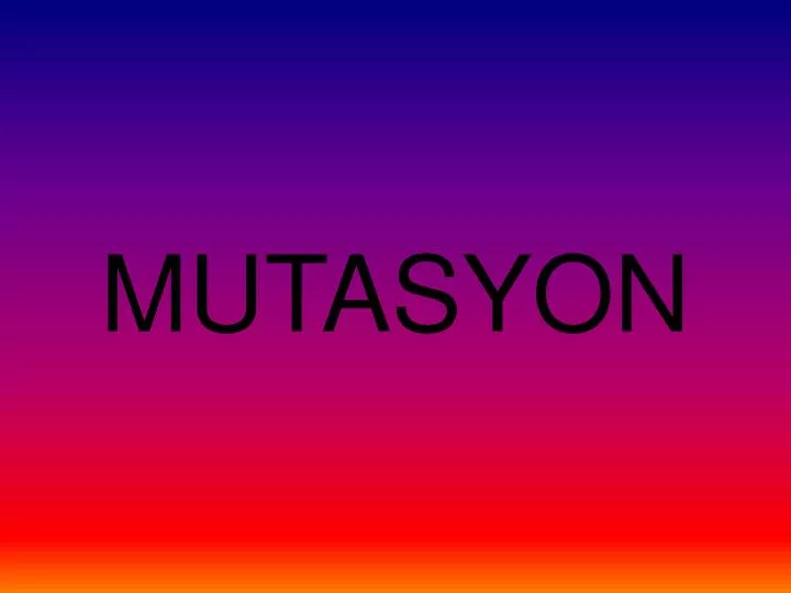 mutasyon