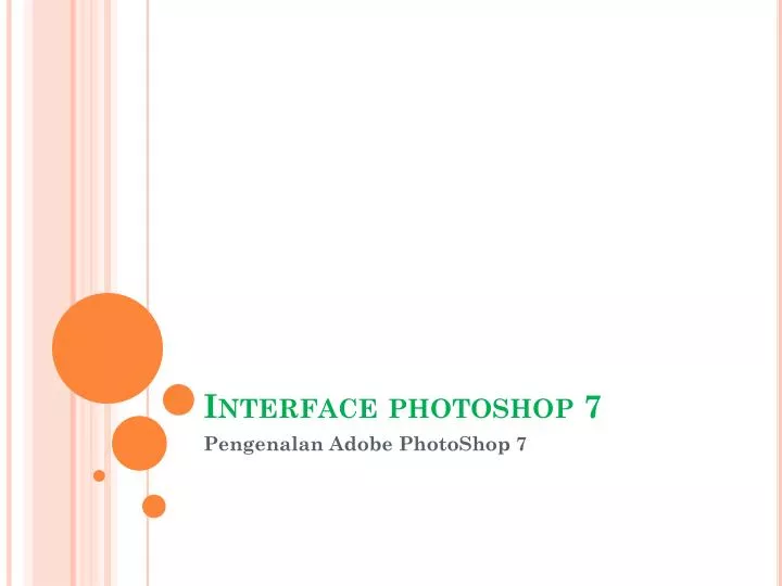 interface photoshop 7