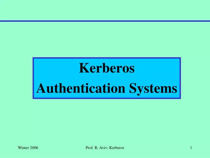 kerberos authentication systems