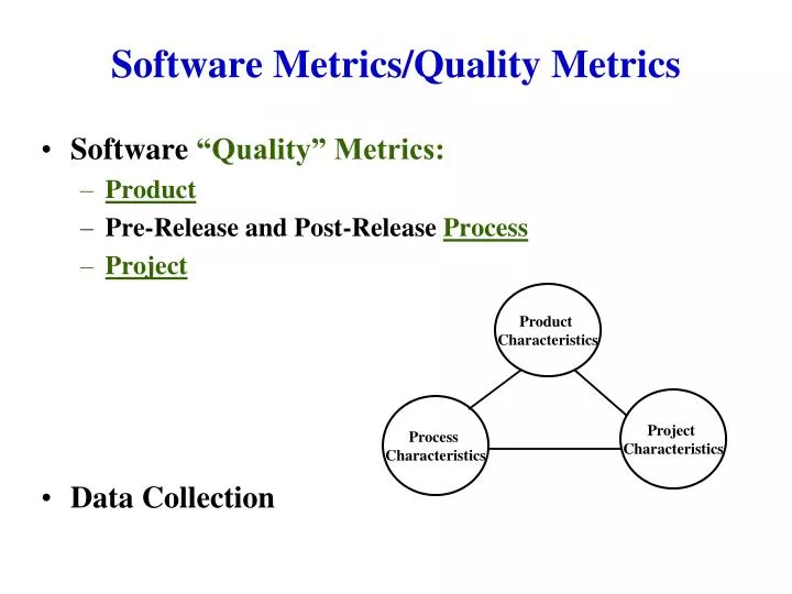software metrics quality metrics