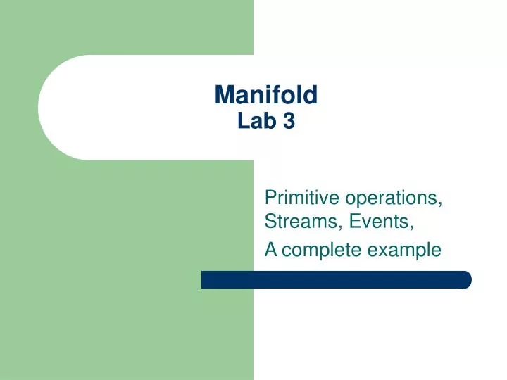 manifold lab 3