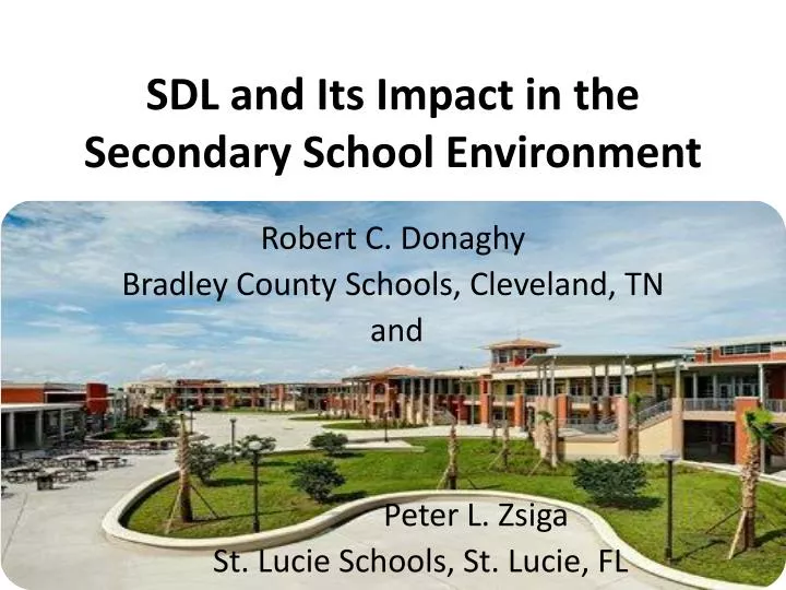 sdl and its impact in the secondary school environment