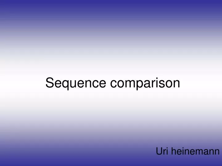 sequence comparison