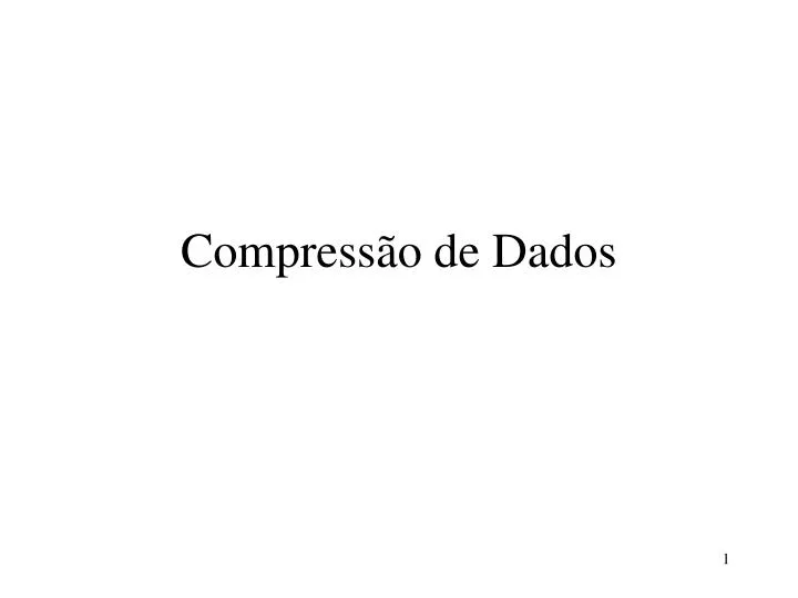 compress o de dados