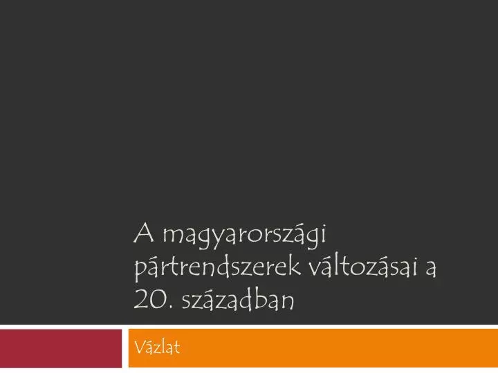 a magyarorsz gi p rtrendszerek v ltoz sai a 20 sz zadban