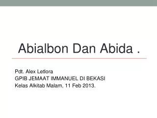 abialbon dan abida