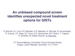 GISTs and chemotherapy