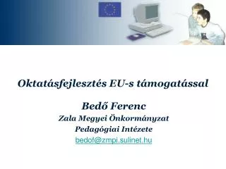 oktat sfejleszt s eu s t mogat ssal