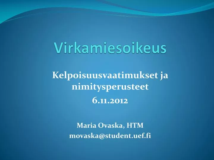 virkamiesoikeus