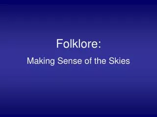 Folklore: