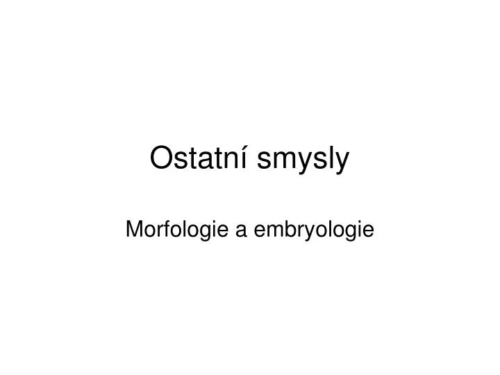 ostatn smysly