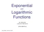 Exponential and Logarithmic Functions - slide 1